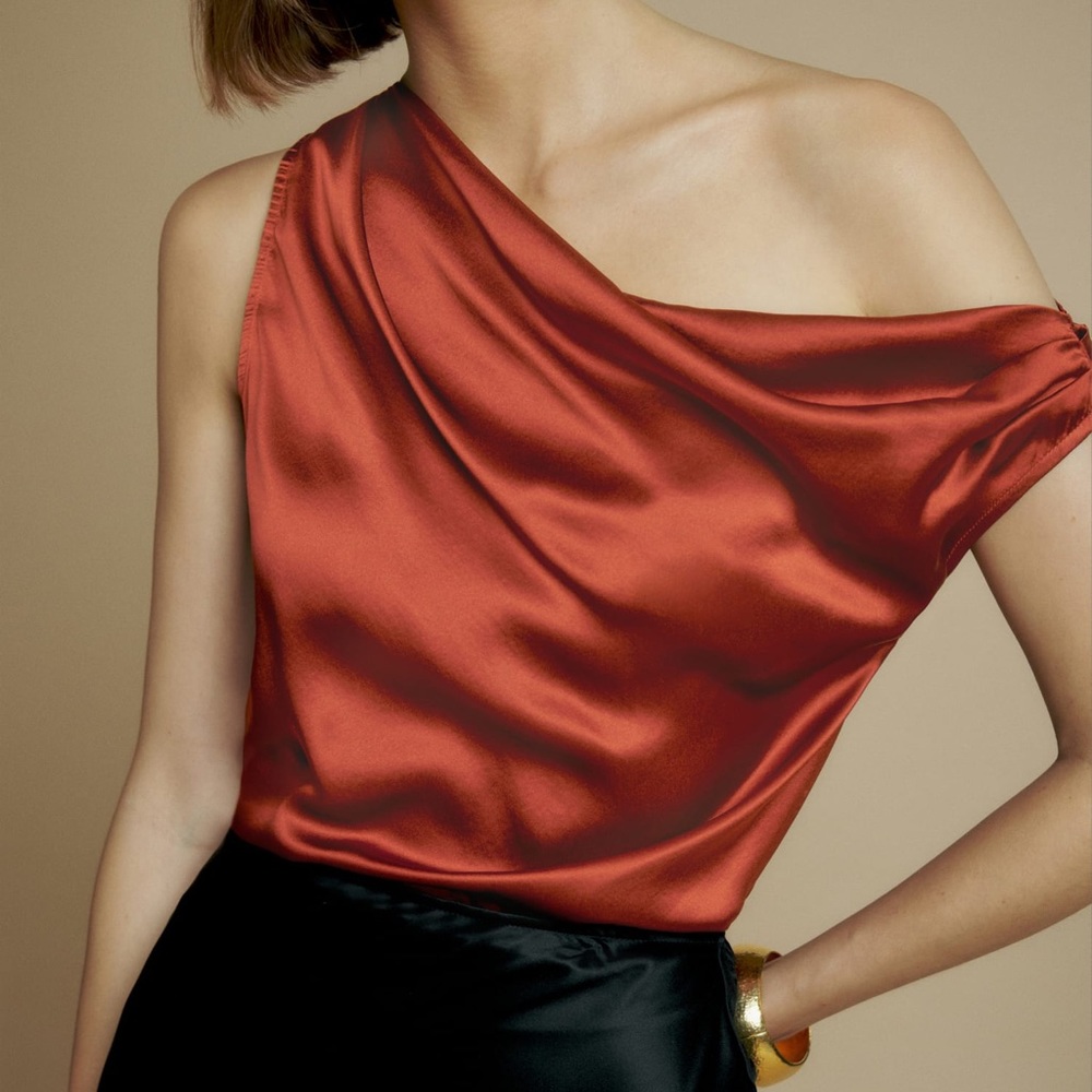 Reformation Annika silk top BNWT